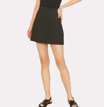 Women solid black skirt