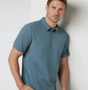 Men's casual pure cotton collared tshirt